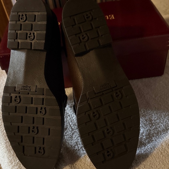 Etienne Aigner Dark Brown Leather Loafers with Gold Tone Hardware - Picture 6 of 6